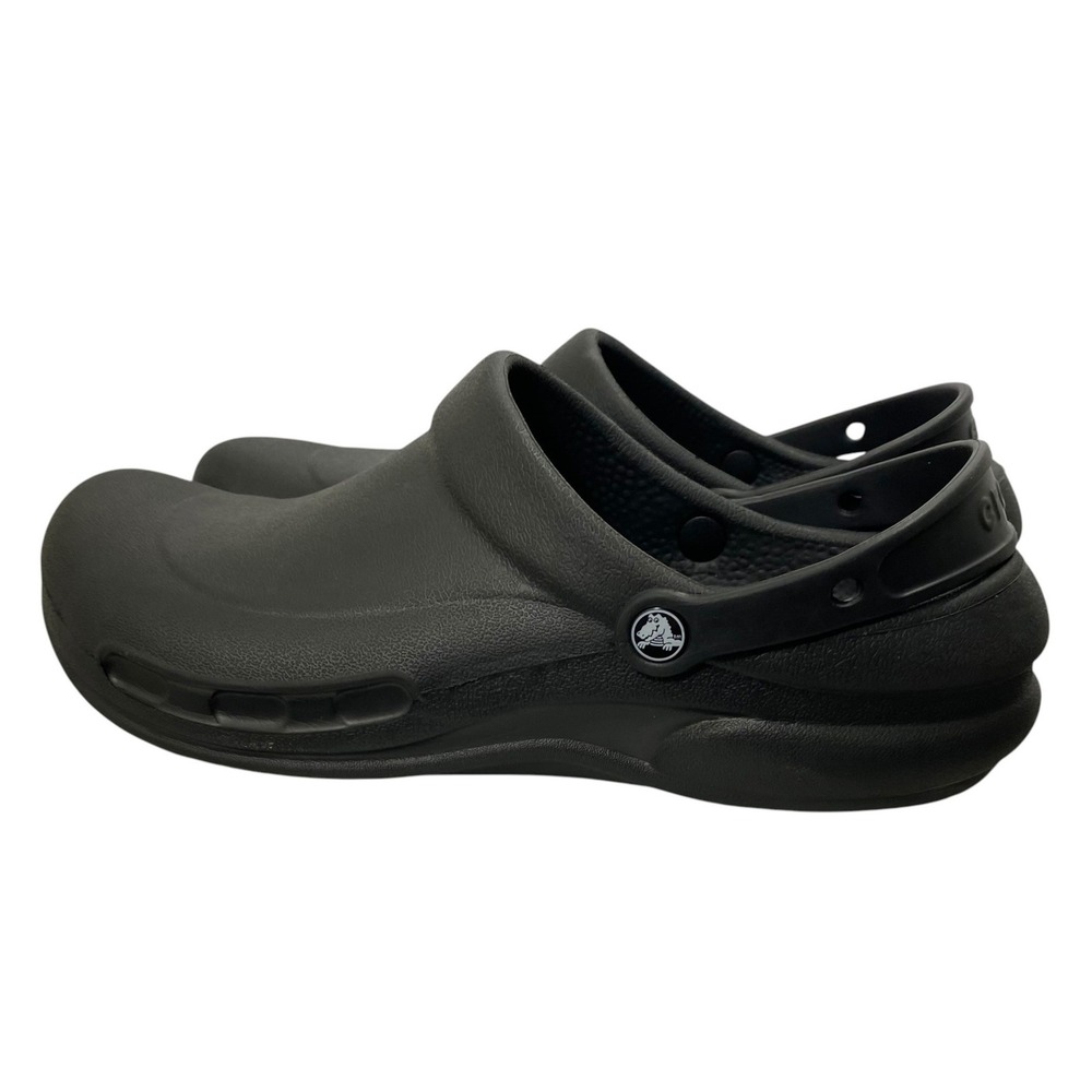 Crocs Bistro Clogs Mens 13 Black Slip Resistant Unisex Work Shoes Professional